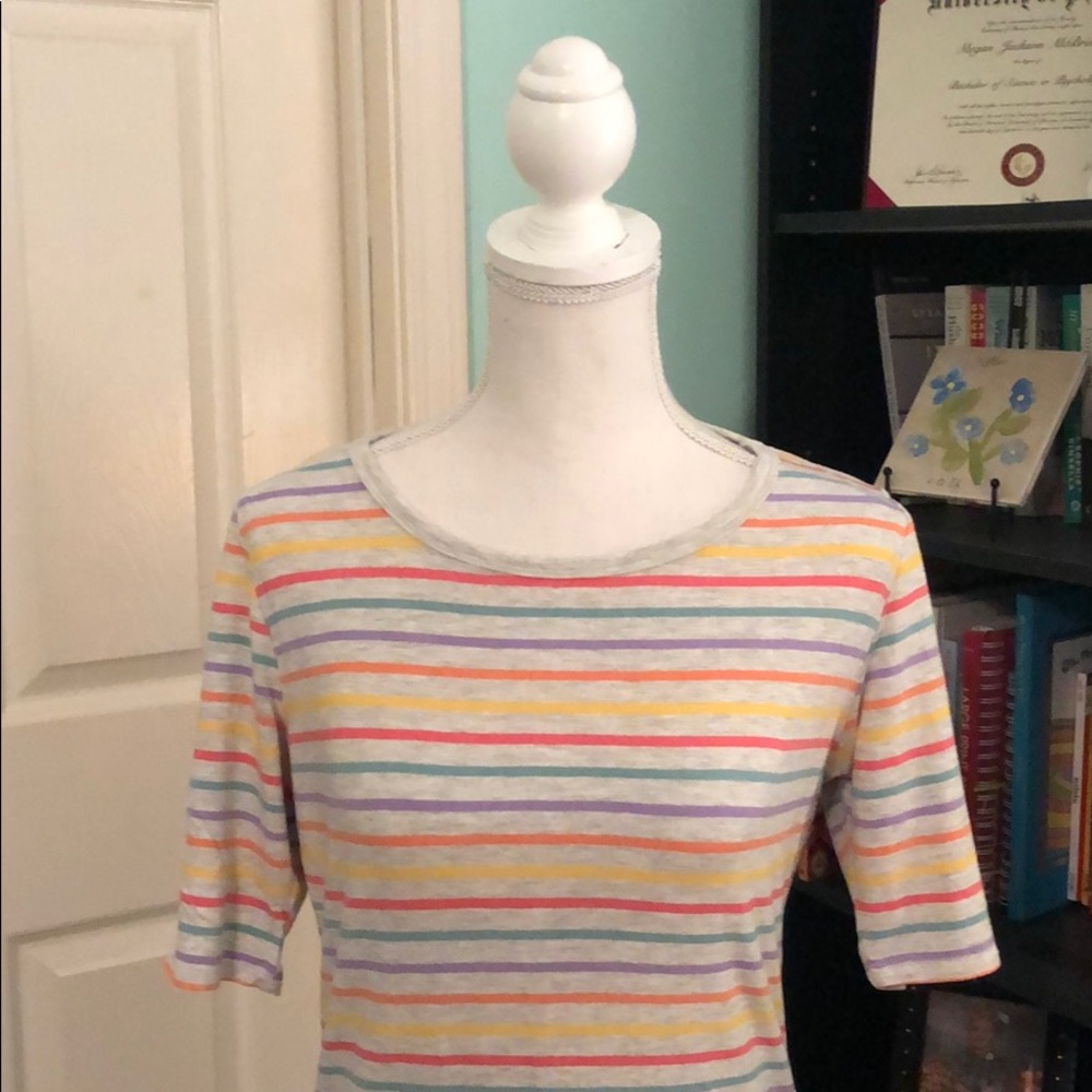 Lularoe NWOT striped Cassie top